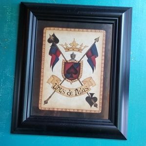 3 Collectors Framed Poker Set Wall Art Decor